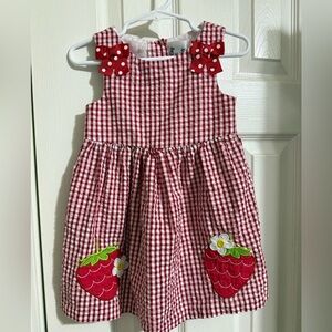 Counting Daisies Gingham Strawberry Sun Dress